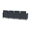 Lesro Siena 4 Seat Tandem Seating, Black, RS NightSky Back, MD Farro Seat, RS NightSky Panels SN4103 - alternate 2